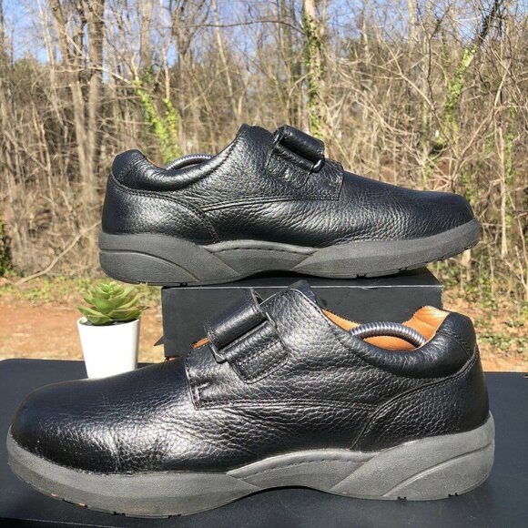 Dr. Comfort William Comfort Shoe Single Strap Black Leather MENS Size 11 Wide - Picture 7 of 10